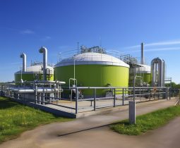 photo of a biogas facility producing renewable energy.